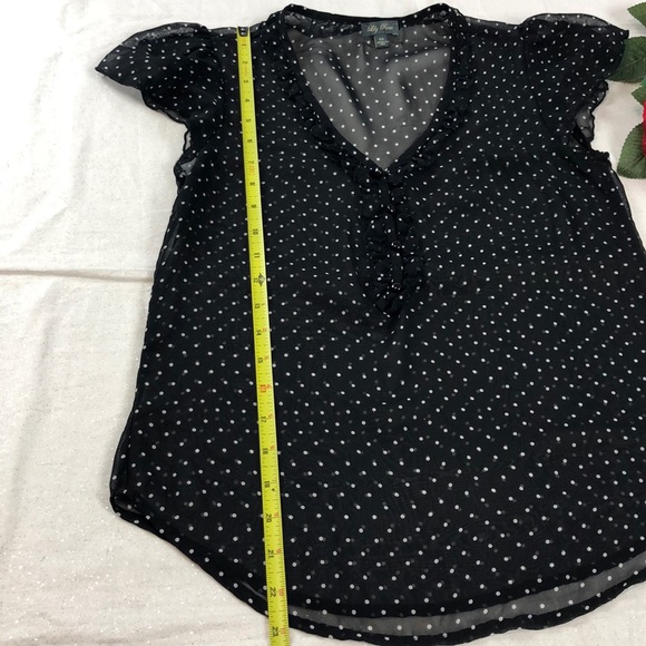Lily Rose Black and White Polka Dot Blouse XS - Picture 5 of 8